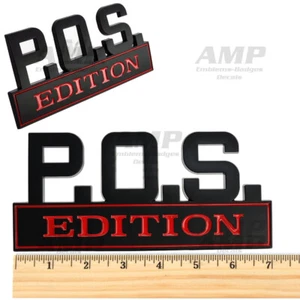 Large 7" POS EDITION Black emblem Badges fits Fender Car Truck USA Redneck - Bild 1 von 1