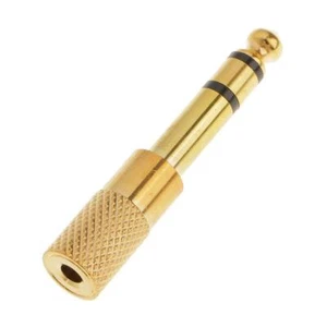 6.35mm 1/4inch Male to 3.5mm 1/8inch Female Plug Headphone Adapter - Picture 1 of 4