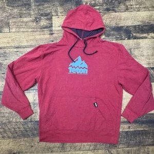 Teton Outdoor Apparel Eco-Friendly Mountain Logo Pullover Hoodie Red L - Picture 1 of 5