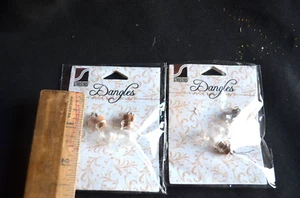 Lot of 4 Glass Bottle Pendants Round new in pack - Picture 1 of 7