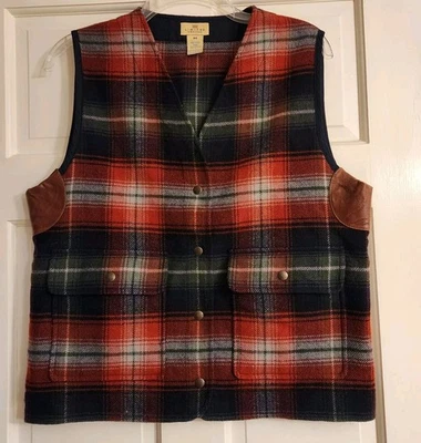 Chaleco a cuadros de lana vintage Limited America para mujer M Foto 1 de 3