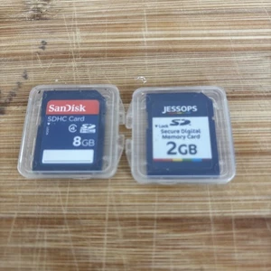 Sandisk 8GB SD Card + Jessops 2GB Card For Old Camera/GPS/DV - Picture 1 of 1