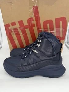 FitFlop Neo D Hyker Mix Damenstiefel Größe 8 Midnight Navy Wandern Leder FGB 751 - Bild 1 von 8