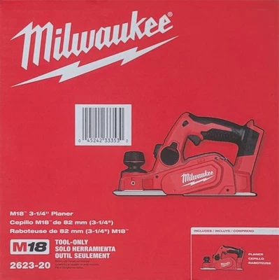 Milwaukee M18 3 1/4 in Handheld Planer - Red/Black/Gray (2623-20) - Image 1 of 3