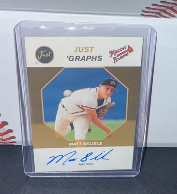 Just Minors MATT BELISLE AUTO Macon Braves 35/100 - Image 1 of 2