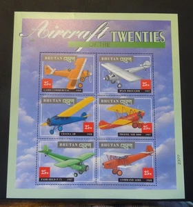 Bhutan #1303 Flugzeug der Zwanziger, postfrisch/OG (90) - Bild 1 von 4