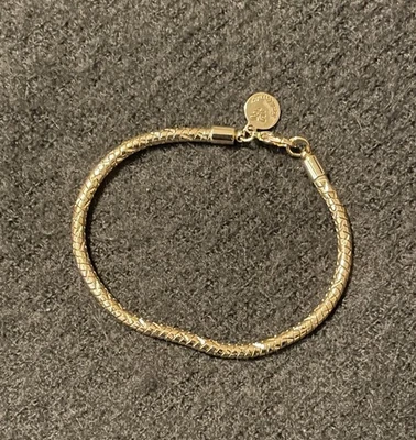 Винтажный золотистый змеиный браслет-цепочка в елочку Sarah Coventry трудно найти 7,25 дюйма - Изображение 1 из 4