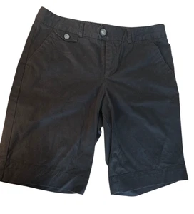Dockers women's size 8 black bermuda shorts 10" inseam workwear classic - Picture 1 of 11