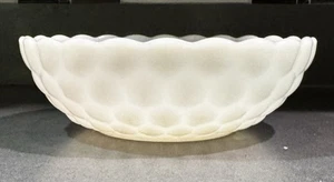 Anchor Hocking White Milk Glass Bubble Pattern Serving Bowl Vintage 8.5” - Picture 1 of 9