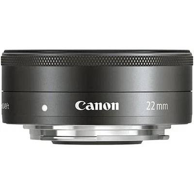Canon EF-M22mm F2 STM Black Graphite Single Focus Wide Angle Lens for EOS M EF-M - Image 1 of 2