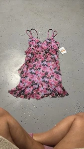 Floral Pink Ruffle Dress super cute XS Morgan and co - Picture 1 of 1