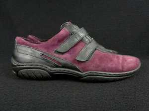Josef Seibel Mary Janes Double Straps Womens' Suede Leather Shoes Size 10 Purple - Picture 1 of 12
