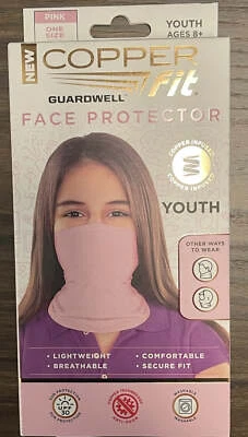 Copper Fit by Guardwell Youth Face Protector, Pink, New - Image 1 of 4
