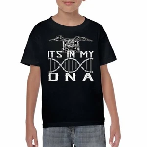 Kids It's In My DNA Motorcycle Biker Graphic T-Shirt - Picture 1 of 9