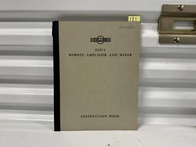 Collins 212U-1 Remote Amplifier and Mixer Instruction Book Manuals Vintage - Image 1 of 4
