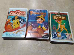 Bambi, Pocahontas II & Pinocchio VHS Tapes- Walt Disney- Limited Edition - Picture 1 of 3