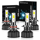 9005 HB3 H7 Combo LED Headlight Hi-Low Beam Bulbs Maximum Visibility 6000K White