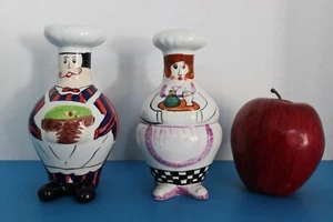 Keramik Fat CHEF Mr. & Mrs. SALZ & Pfeffer Set - Bild 1 von 6