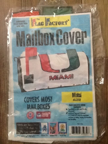 Miami Hurricanes Flag Factory Two-Sided Mailbox Cover; NCAA Licensed Cover