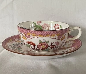 TASSE ET SOUS TASSE A THE EN PORCELAINE SARREGUEMINES MINTON 235 - Picture 1 of 8