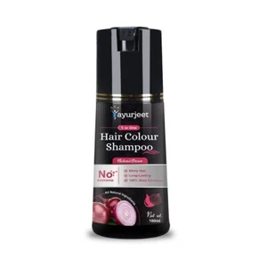 Ayurjeet Haarfarbe Shampoo Natural Black / für Männer und Frauen 180ml - Bild 1 von 8