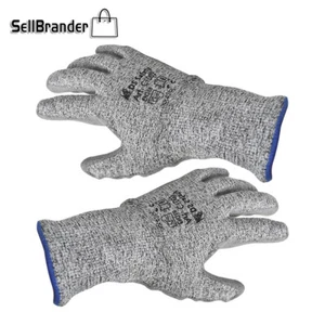 PU Coated Non-Slip Safety Grip Work Gloves Protective Flexible Cut Resistant - Picture 1 of 13
