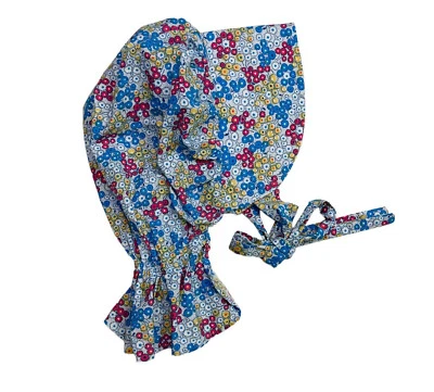 Mujer Gorro Floral Hecho a Mano Rojo Azul Blanco Cosplay Abuela Pradera Jardín Trabajo Foto 1 de 4