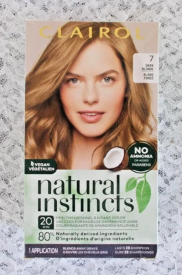 Clairol Natural Instincts #7 Dark Blonde Hair Color  Ammonia Free New Sealed! - Image 1 of 2