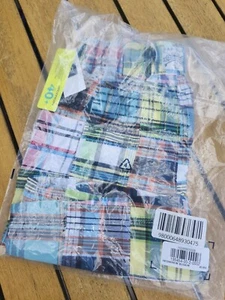 NEW boy's XS 4 5 patch madras board shorts swimsuit multi NWT - Picture 1 of 1