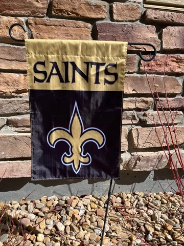 New Orleans Saints Double Sided Garden Flag 12.5" X 18" Cover