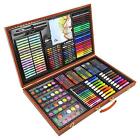 258 Piece Childrens Deluxe Wooden Art Case Set Stationery Creativity Colouring