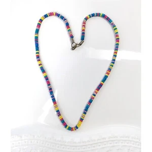 Collar de Cuentas Estilo Caramelo Vintage Años 90-80 Arco Iris Capa Gancho Colorido Divertido 24" - Imagen 1 de 8