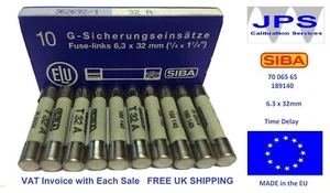 SIBA 70 065 65 32A Fuse TimeLag 70-065-65 T32A 440V typ 189140 JPSF064 Pk 1/5/10 - Picture 1 of 6