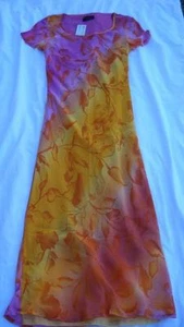 MARIELLA ROSATI ~ NWT ~ Pink & Orange Floral Dress ~ US Size SMALL + FREE BONUS! - Picture 1 of 11
