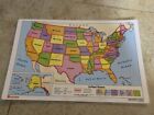 Nystrom Laminated 17x11 US Map And Continent Map
