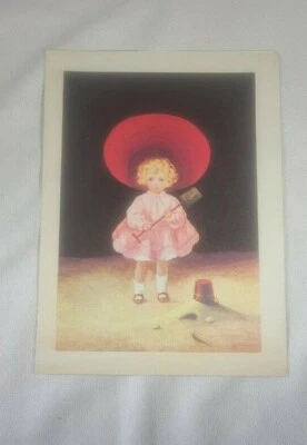 Tarjeta de feliz cumpleaños THE SUNBONNET BABY USADA 1973 PRODUCTOS DE PAPEL RECICLADO USADA EN EXCELENTE ESTADO Foto 1 de 4