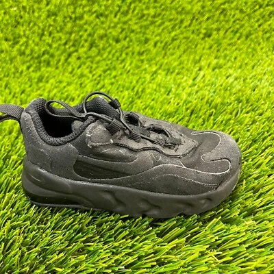 Nike Air Max 270 React Niño Pequeño Talla 6C Negro Atlético Zapatos para Correr Tenis Foto 1 de 4