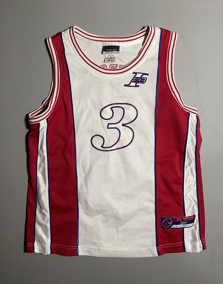 复古 Reebok Allen Iverson I3 篮球球衣青少年大号 Y2K — 第 1/4 张图片