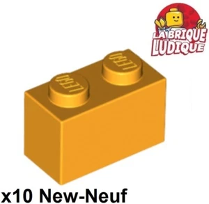 Lego 10x Brique Brick 1x2 2x1 orange clair/bright light orange 3004 NEUF - Picture 1 of 1