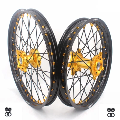 Llantas de moto de cross KKE 21/19" para Suzuki RMZ250 2007-2025 RMZ450 2005-25 doradas Foto 1 de 4