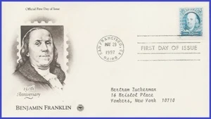 USA5 #3139a ADDR PCS ARTCRAFT FDC Ben Franklin - Bild 1 von 1