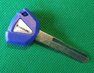 Aftermarket key for Kawasaki KISS cut from code or picture (blue) - Picture 1 of 2