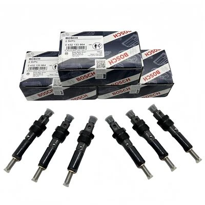 6X Diesel Fuel Injectors 0432133864 For Bosch 1994-98 Dodge Ram 5.9L 12 Valve Foto 1 de 4
