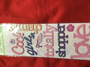 K&COMPANY Cool girly. SPARKLY SWEET STICKER SET 9 pc. Love. Shopper charmer - Picture 1 of 5