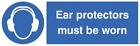 Letrero Oído Protector Must Be Worn Personal Protección y De Sitio Seguridad -