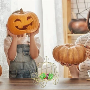 Creative Pumpkin Carriage Decor Golden Candy Box Pumpkin Cart g_ln - Bild 1 von 10