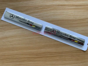 2pcs Mercedes Benz Powered by Car Emblem Badge Sticker Side Skirts Badge Logo - Foto 1 di 7