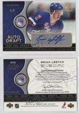 2005-06 SP Game Used Edition Auto Draft /9 Brian Leetch #AD-BL Auto HOF