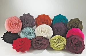 3D Rose Petal Round Throw Pillow – Available in 20+ Colors - Picture 1 of 42