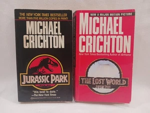 Jurassic Park The Lost World Michael Crichton PB Lot Dinosaurs Hologram Cover B - Picture 1 of 24